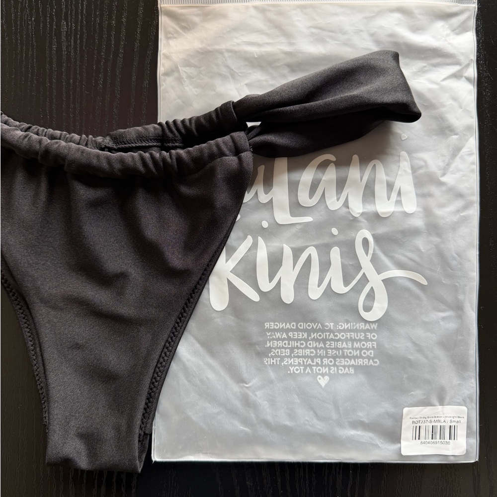 Kulani Kinis Black Ruched Bikini Bottom